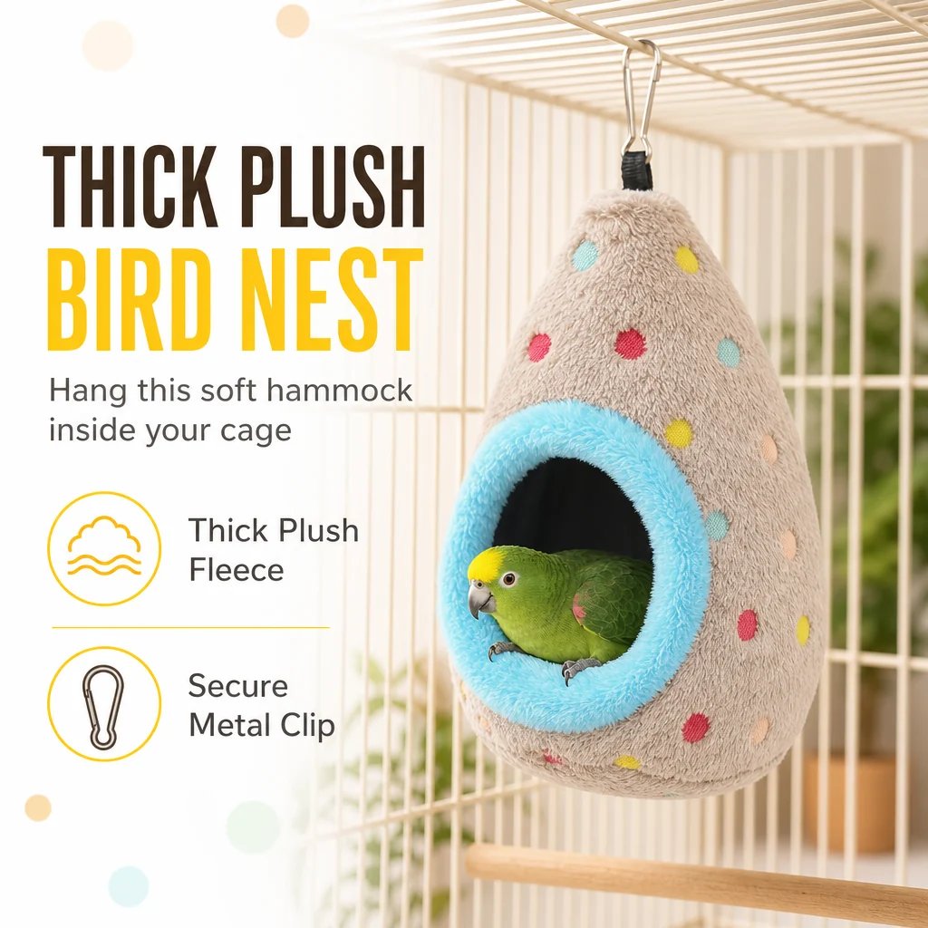 Hanging Bird Nest Hammock – Warm cotton & egg‑shaped comfort