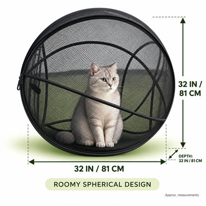 🐱🌿FreshAir Cat Haven – Aufstellbarer Laufstall aus Netzgewebe