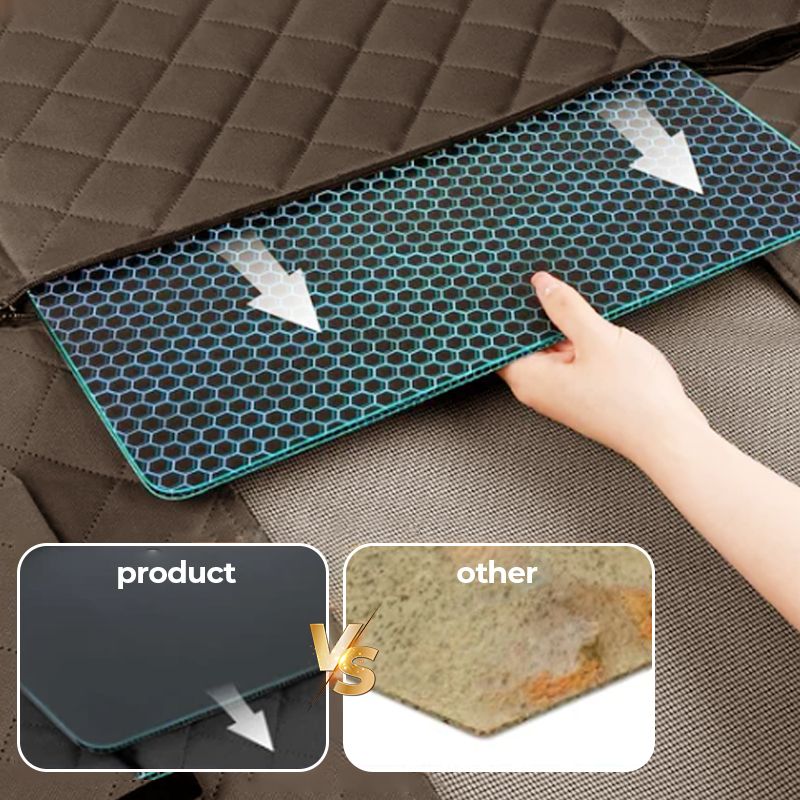 Hard‑Bottom Hammock‑Style Pet Car Seat Cover