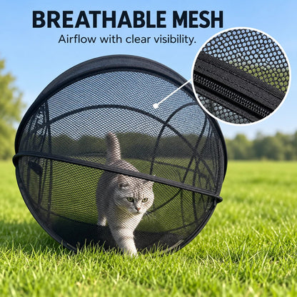 🐱🌿FreshAir Cat Haven – Aufstellbarer Laufstall aus Netzgewebe