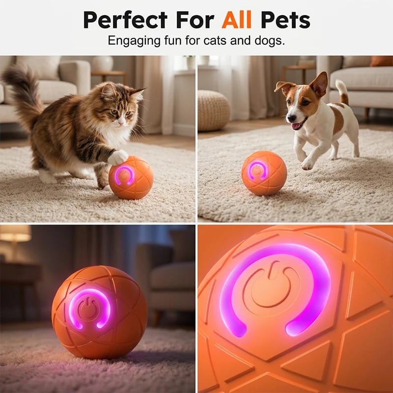 Auto‑Bouncing Smart Pet Ball with Remote Control