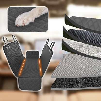 Hard‑Bottom Hammock‑Style Pet Car Seat Cover
