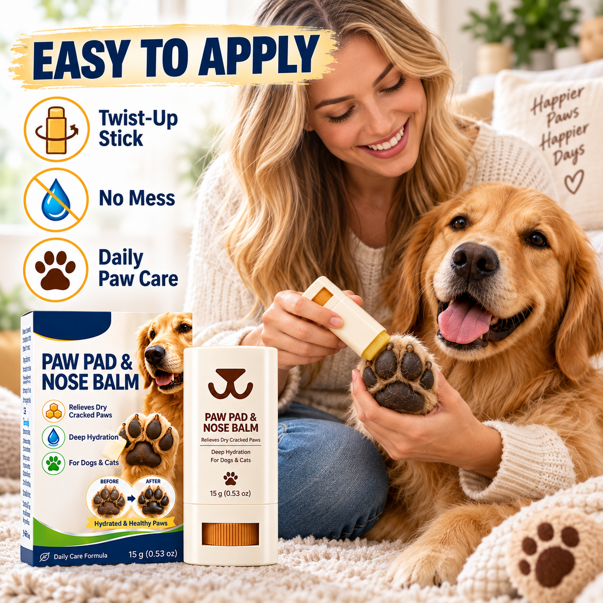 Paw Pad & Nose Balm for Dogs and Cats