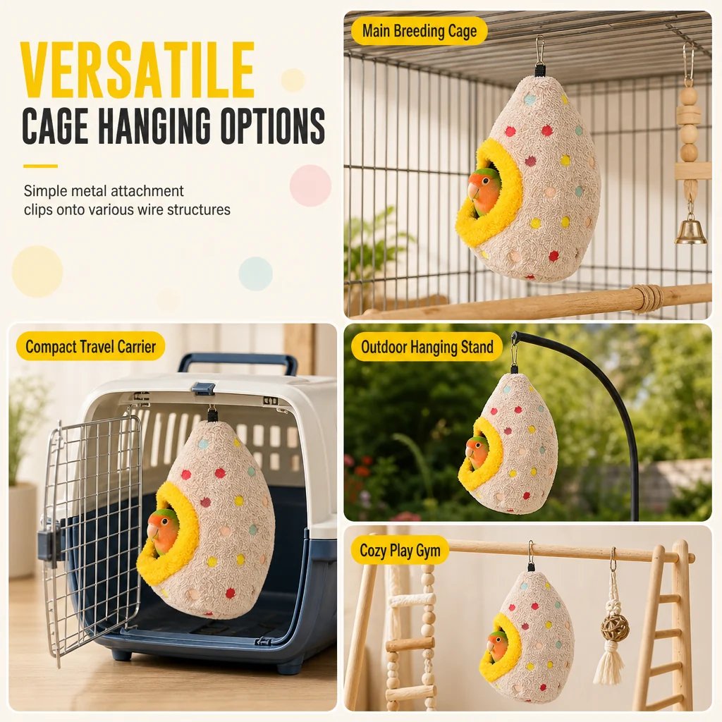 Hanging Bird Nest Hammock – Warm cotton & egg‑shaped comfort