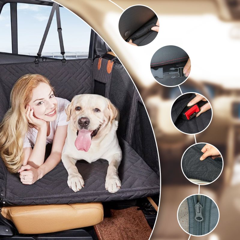 Hard‑Bottom Hammock‑Style Pet Car Seat Cover