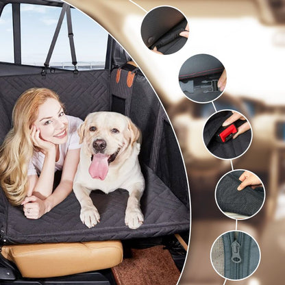 Hard‑Bottom Hammock‑Style Pet Car Seat Cover