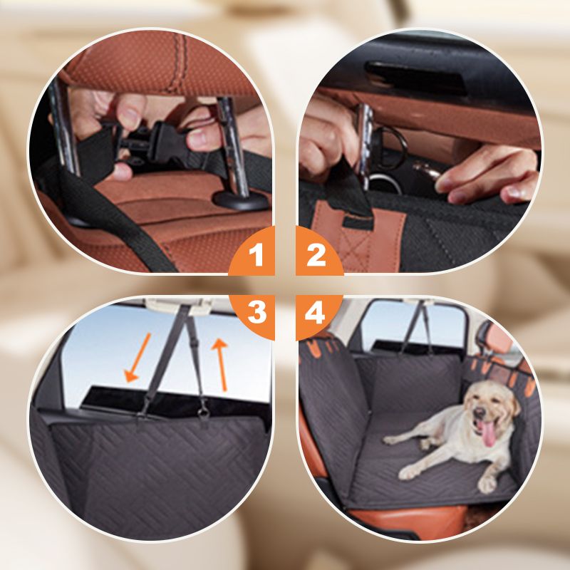 Hard‑Bottom Hammock‑Style Pet Car Seat Cover